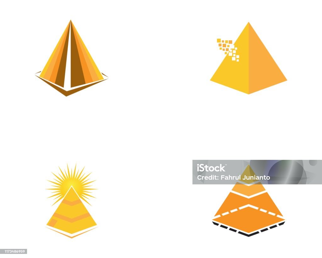 Pyramid Overhead Vector Pyramid Vector Template Stock Illustration - Download Image Now ...