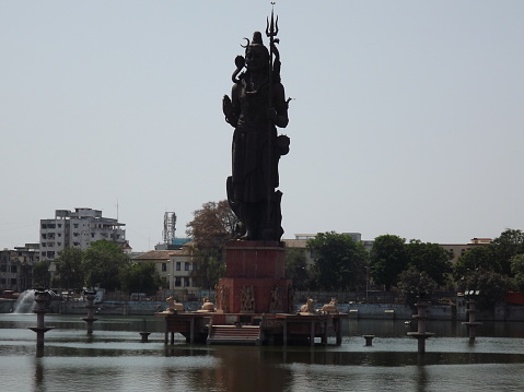 Shiva statue, Sursagar Lake, Vadodara, Gujarat