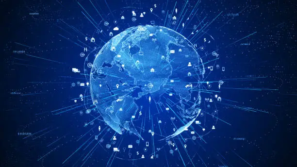 Photo of Technology Network Data Connection, Digital Network and Cyber Security Concept