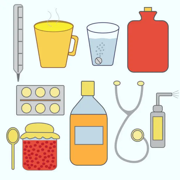 Vector illustration of Vector set on the medical theme