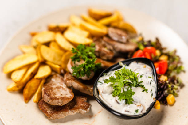 Pork chops with roasted potatoes