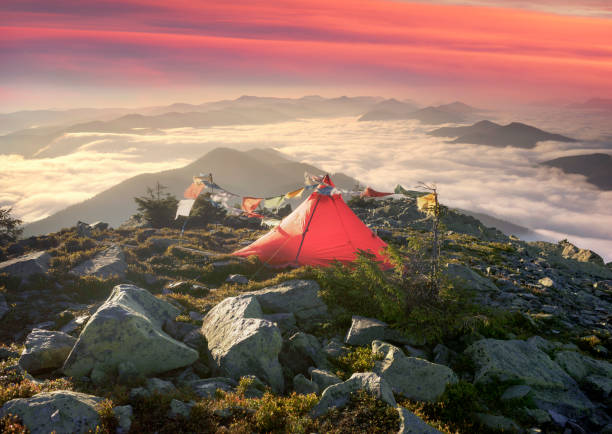istock flags in the wind in the mountains 1173500576
