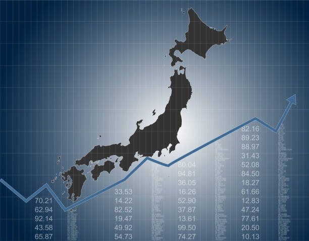 The Japanese Finance And Economy The Japanese Finance And Economy. nikkei index stock illustrations