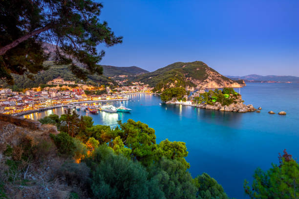 istock Panoramic view of scenic Parga city, Greece 1173506477