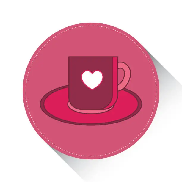 Vector illustration of Cup of Hot drink line icon