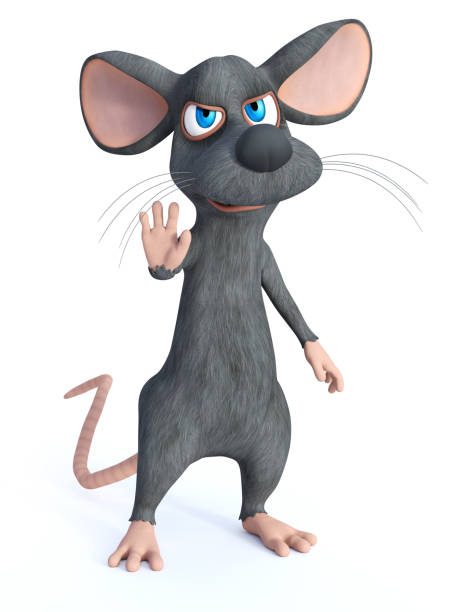 istock 3D rendering of a cartoon mouse showing you to stop. 1173507593