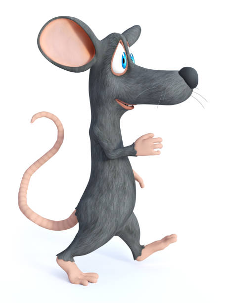 istock 3D rendering of cartoon mouse walking. 1173507606