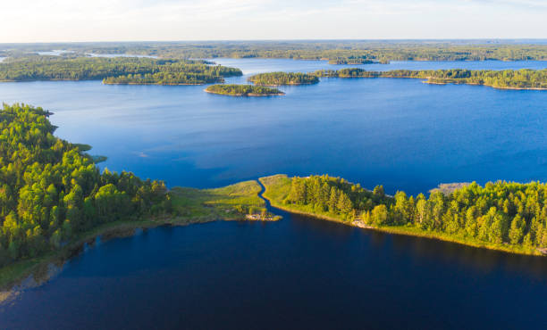 istock Beautiful lake at sunset time 1173511082