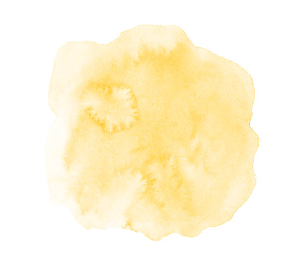 istock Abstract vibrant yellow color brush paint paper grain texture 1173514795