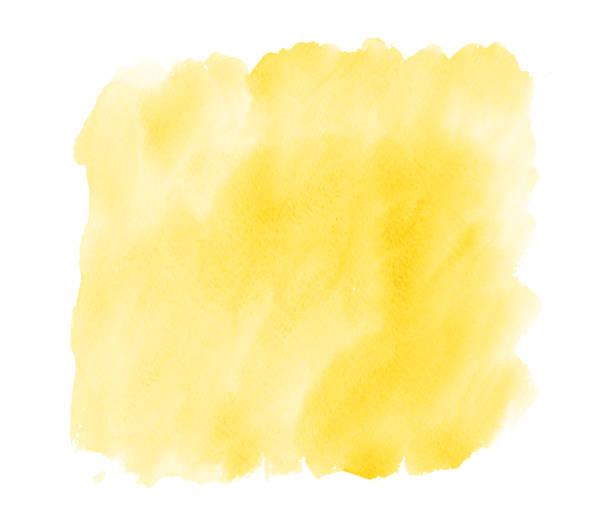 istock Light yellow brush watercolor texture 1173514797