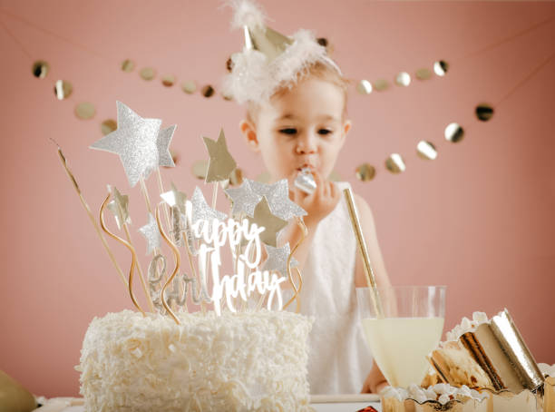 istock Birthday party for cute child 1173520265