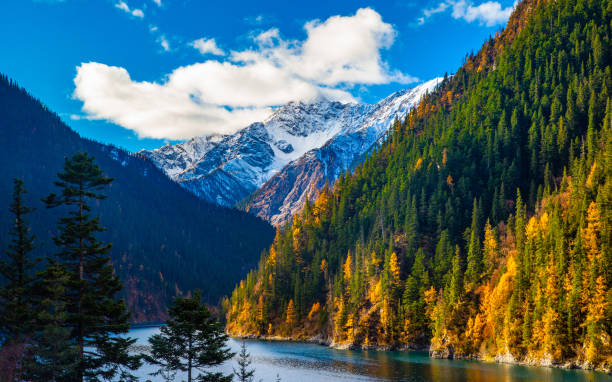 Jiuzhai national park in autumn