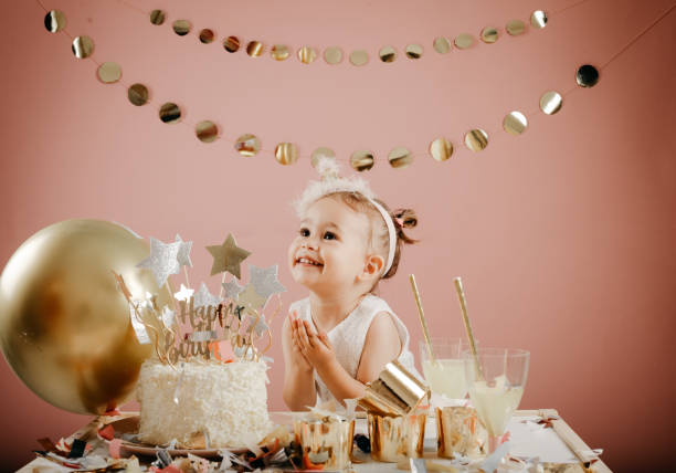 istock Birthday party for cute child 1173521597