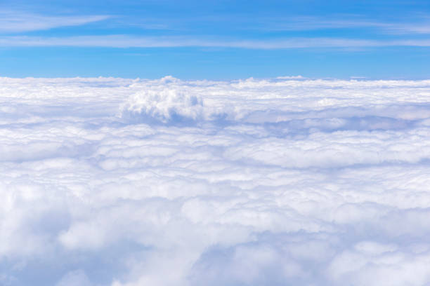 istock Blue sky and white clouds, rain clouds on sunny summer or spring day. 1173521706