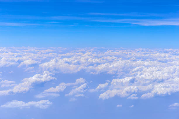 istock Blue sky and white clouds, rain clouds on sunny summer or spring day. 1173521720