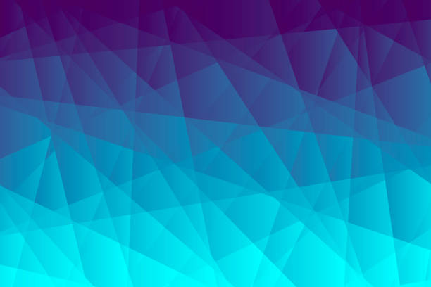 ilustraciones, imágenes clip art, dibujos animados e iconos de stock de fondo geométrico abstracto - mosaico poligonal con degradado azul - purple backgrounds abstract lighting equipment