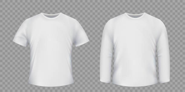 istock Set of white t-shirts. Isolated on a transparent background. 1173525894