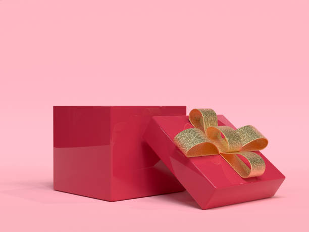 istock red gold gift box christmas holiday decoration element 3d rendering 1173533510