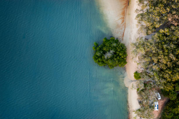 Elim Beach from above stock photo