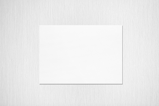 Empty Paper Rectangular Horizontal Empty White Horizontal Rectangle Poster Mockup Stock Photo - Download ...