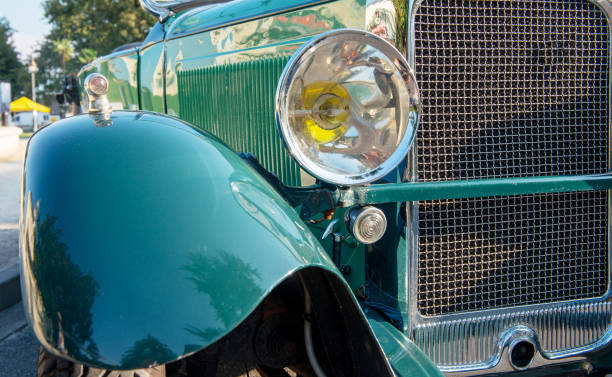 istock close-up on headlight of antique car 1173545178