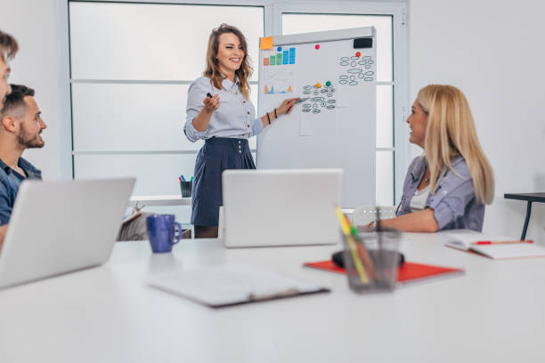 istock Woman has a presentation in office 1173548917