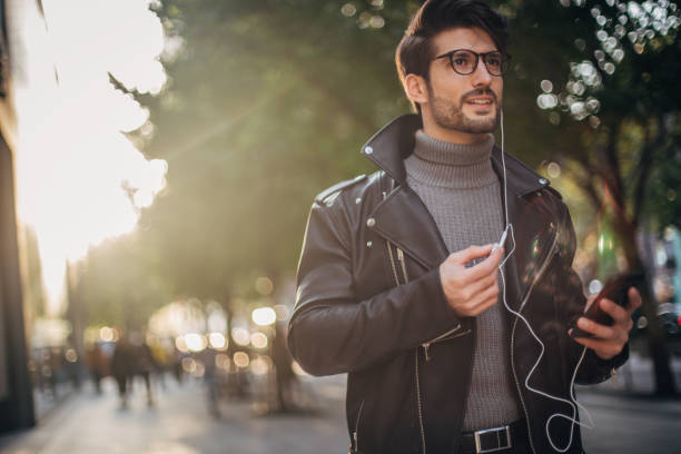 istock Handsome man relaxing with music 1173553670