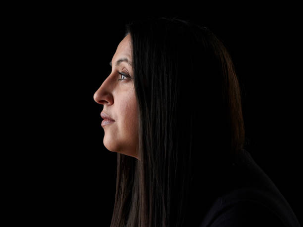 istock Profile of a brunette woman 1173553805