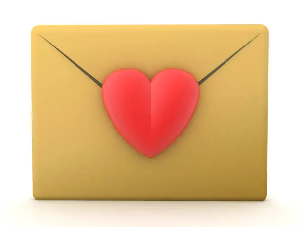 Photo of 3D Rendering of love letter