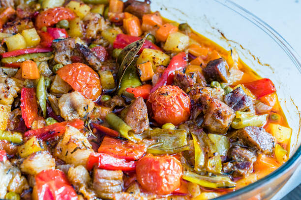 istock Turkish Kebap Orman Kebabi / Kebab with Cubed Meat and Vegetables Stew. 1173555901