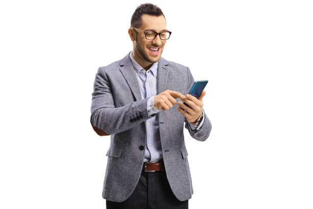 istock Young elegant man typing on a smartphone 1173556339