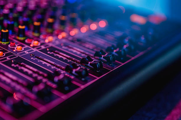 istock Professional audio mixing console in concert. 1173559400