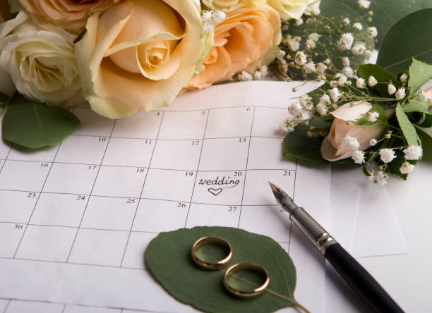Two golden rings for pair on creative background