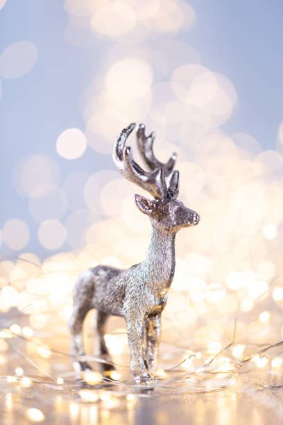 istock Christmas decor on blue bokeh background. 1173561177