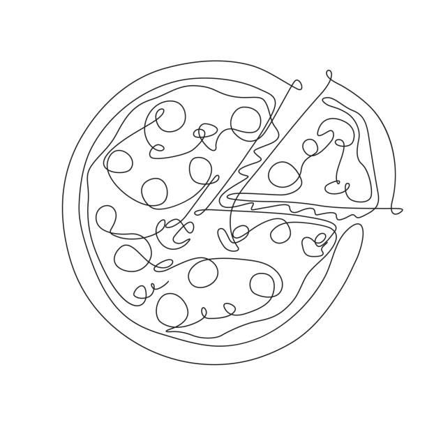 Simple Line Pizza 10,700+ Pizza Line Art Stock Illustrations, Royalty-Free Vector ...
