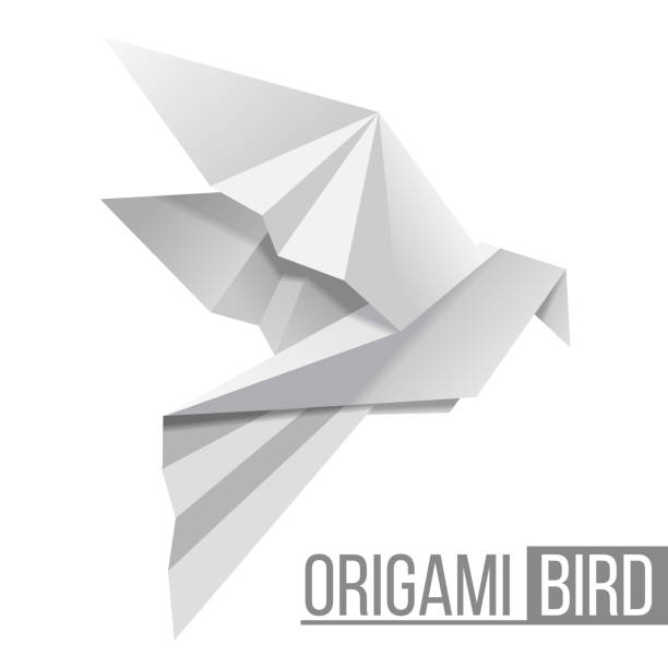 istock Origami paper bird. Flying pigeon isolated on white 1173563880
