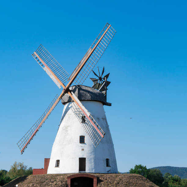 Old Dutch windmill in Benz, Usedom Island, Mecklenburg-Western Pomerania, Germany