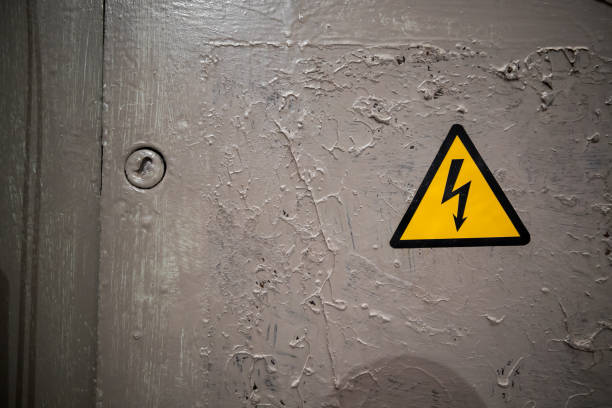 istock high voltage warning sign on high-voltage substation 1173569245
