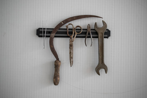 The Details and Close-up of tools for making glasses.