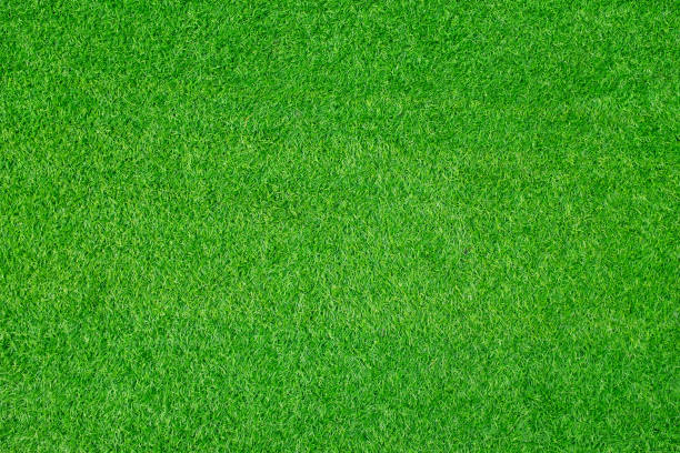fondo texturizado de pastizales artificiales verdes - soccer soccer field grass artificial turf fotografías e imágenes de stock