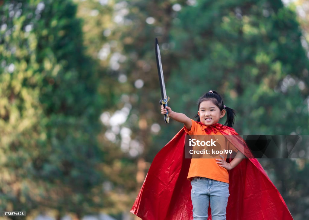 Wonder Girl Child Stock Photo