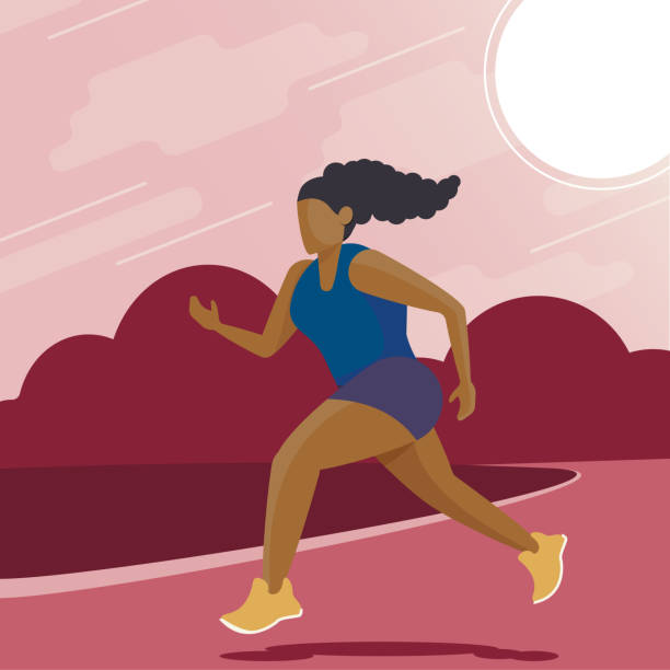 istock Female Athlete Running Around the Park at Sunset. 1173580544