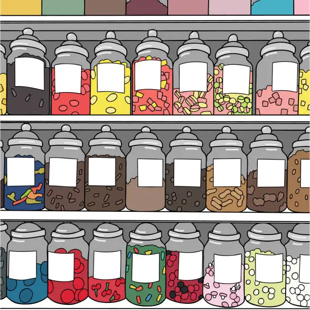 Vector illustration of Sweetie Shop