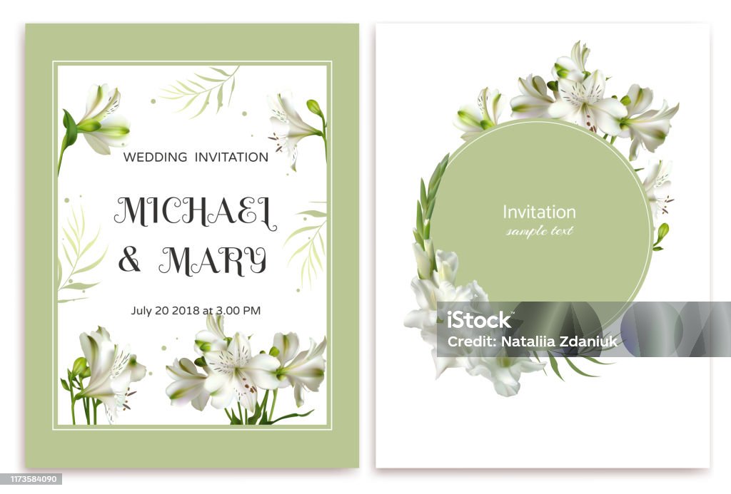 Ilustración de Flores Blancas Gladiolo Invitación De Boda Fondo Floral Lirios Hojas Verdes y más Vectores Libres de Derechos de Gladiolo - iStock Ilustración de Flores Blancas Gladiolo Invitación De Boda Fondo Floral Lirios Hojas Verdes y más Vectores Libres de Derechos de Gladiolo - iStock
