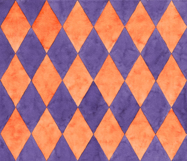 istock diamond-shaped quadrangle background, Watercolor hand painting, Halloween concept. 1173584968