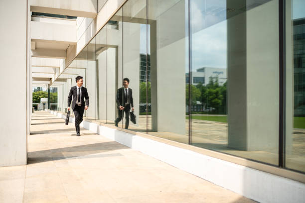 istock A businessman wailking in the building 1173587149