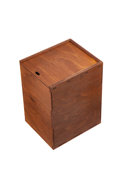 istock Wooden box isolated on white background. 1173589474