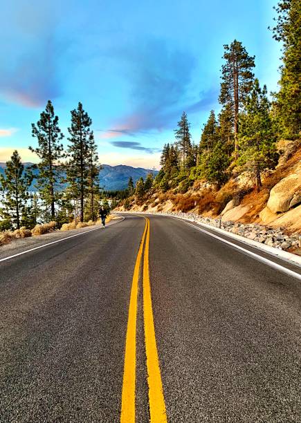Lake Tahoe drive Incline Village Nevada nevada highway stock pictures, royalty-free photos & images