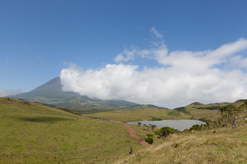 Pico Mountain with clouds, Azores, Portugal