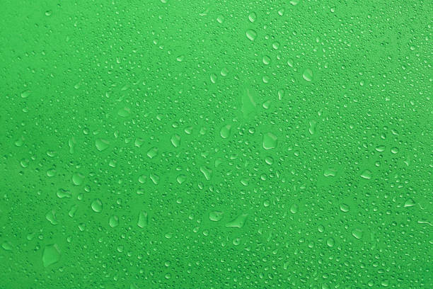 istock Water Drops On green Background, Texture colorful waterdrop. 1173593403